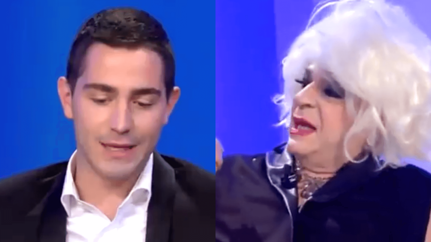 Maurizio Costanzo Show, Tommaso Zorzi vs. Platinette (dopo aver scherzato con Giorgia Meloni) – VIDEO