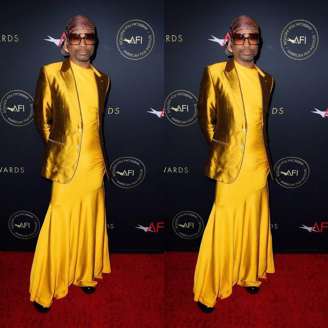 Billy porter in dolce e gabbana, calvin klein, billy porter ouftis, billy porter dress