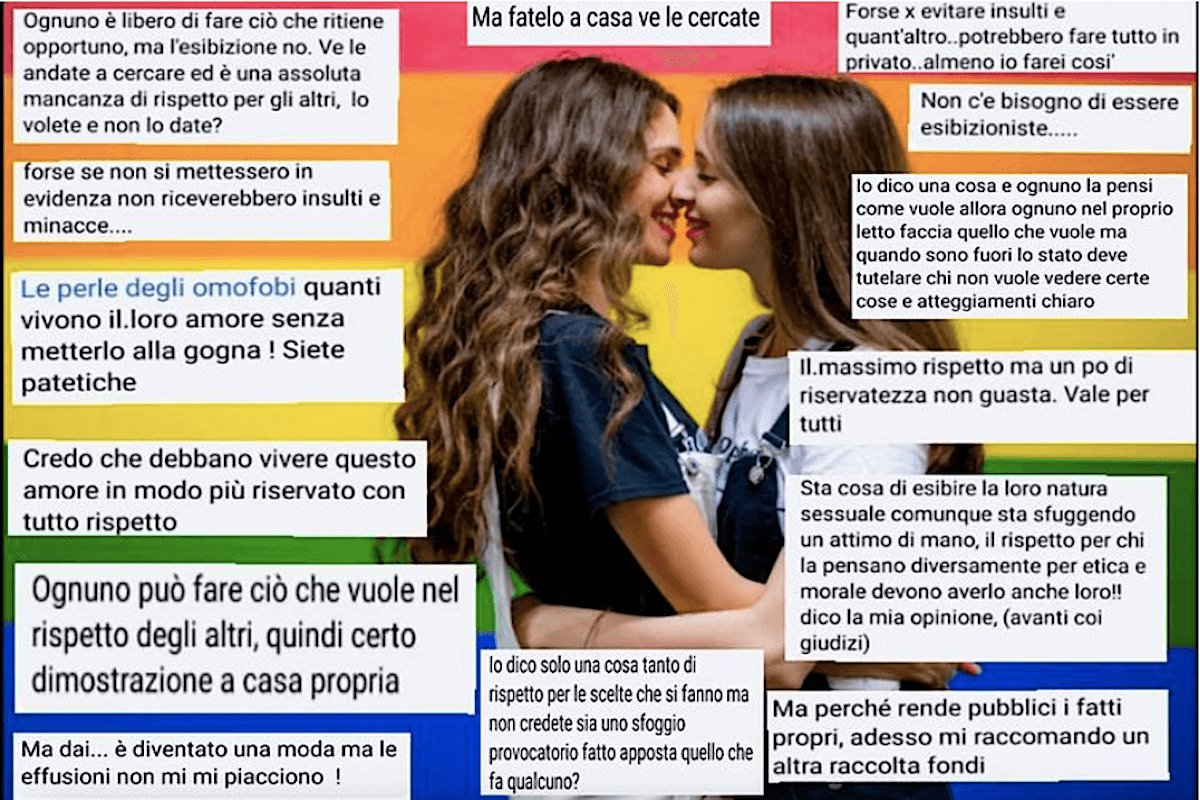 Pioggia di insulti omofobi ad Erika e Martina: ‘Dovrebbero uccidervi, sterminarvi, ve le cercate’