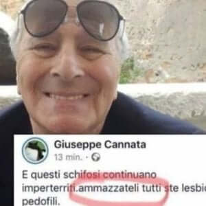 giuseppe cannata, frasi omofobe politici