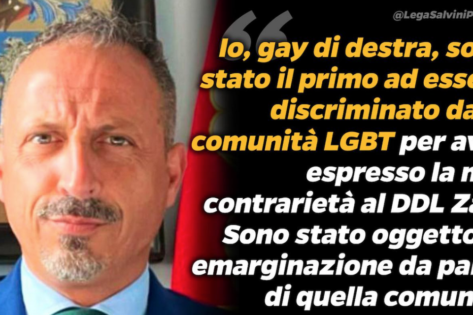Alessandro Santini, il consigliere leghista si sfoga: "Io gay di destra discriminato dalla comunità lgbt" - Alessandro Santini - Gay.it
