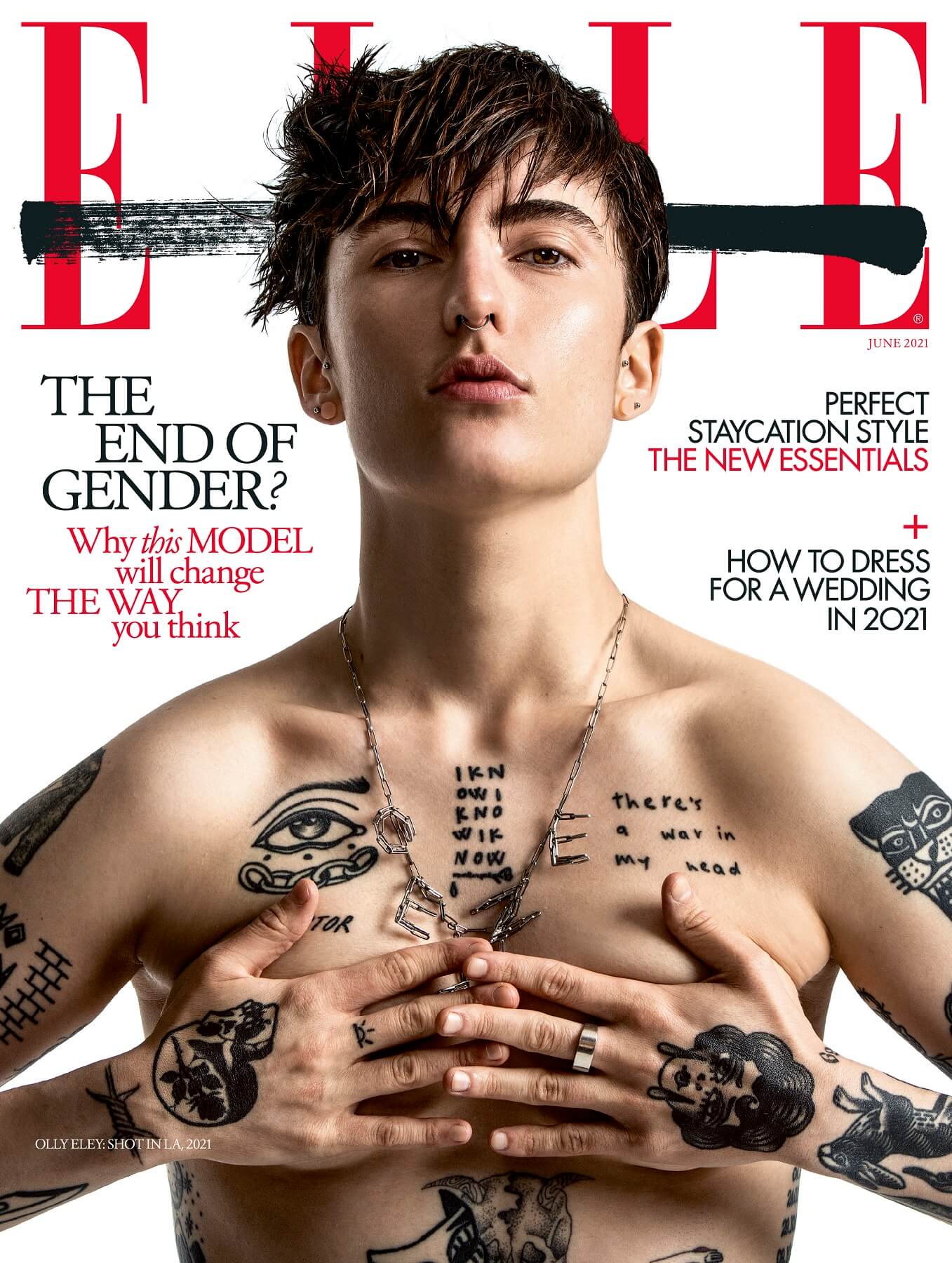 Olly Eley prima persona agender di sempre sulla copertina di Elle UK - ELLE 2021 OLLY MAIN - Gay.it