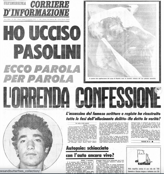 Pier Paolo Pasolini: dalla sua opinione sul movimento gay all'omicidio (irrisolto) - giornale morte pasolini - Gay.it