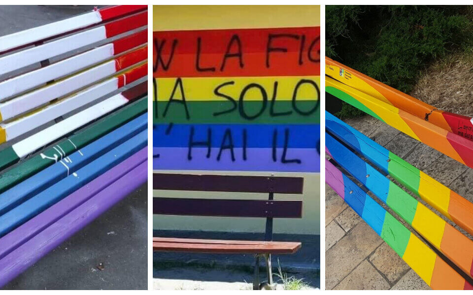 In Italia sempre più numerosi gli sfregi a installazioni rainbow. L’elenco dei più recenti