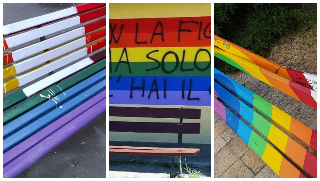 In Italia sempre più numerosi gli sfregi a installazioni rainbow. L’elenco dei più recenti
