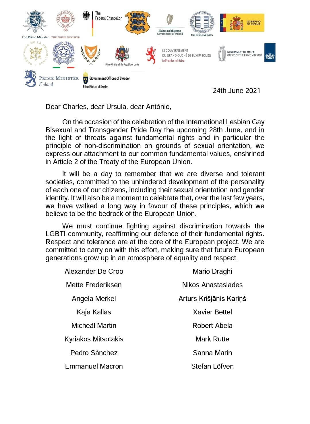 16 leader europei contro la legge omofoba ungherese, c'è Draghi: "Flagrante forma di discriminazione LGBT" - E4o4TiVXoAIKLGR - Gay.it