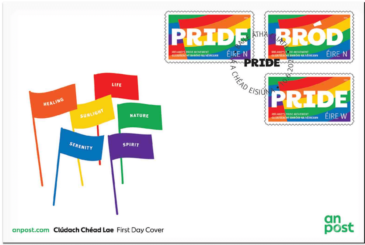 L’Irlanda celebra il Pride Month con un francobollo rainbow