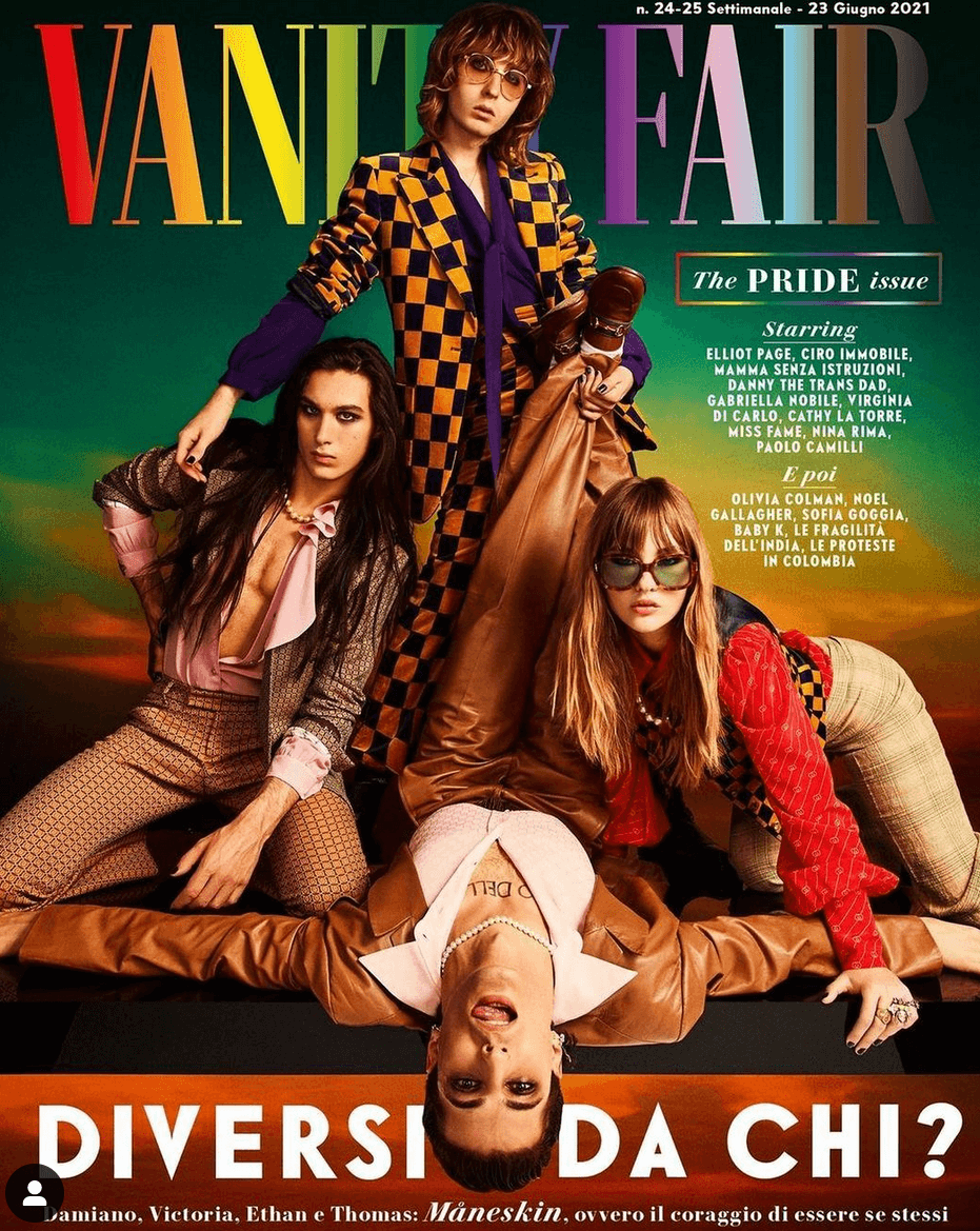 Vanity Fair Pride Issue, i Maneskin in copertina: "Liberi, diversi e orgogliosi di esserlo" - Schermata 2021 06 08 alle 16.05.35 2 - Gay.it