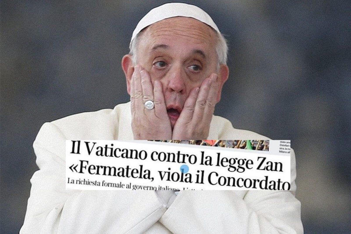 Vaticano vs. DDL Zan, nota verbale al governo: “Fermate la legge, viola il Concordato”