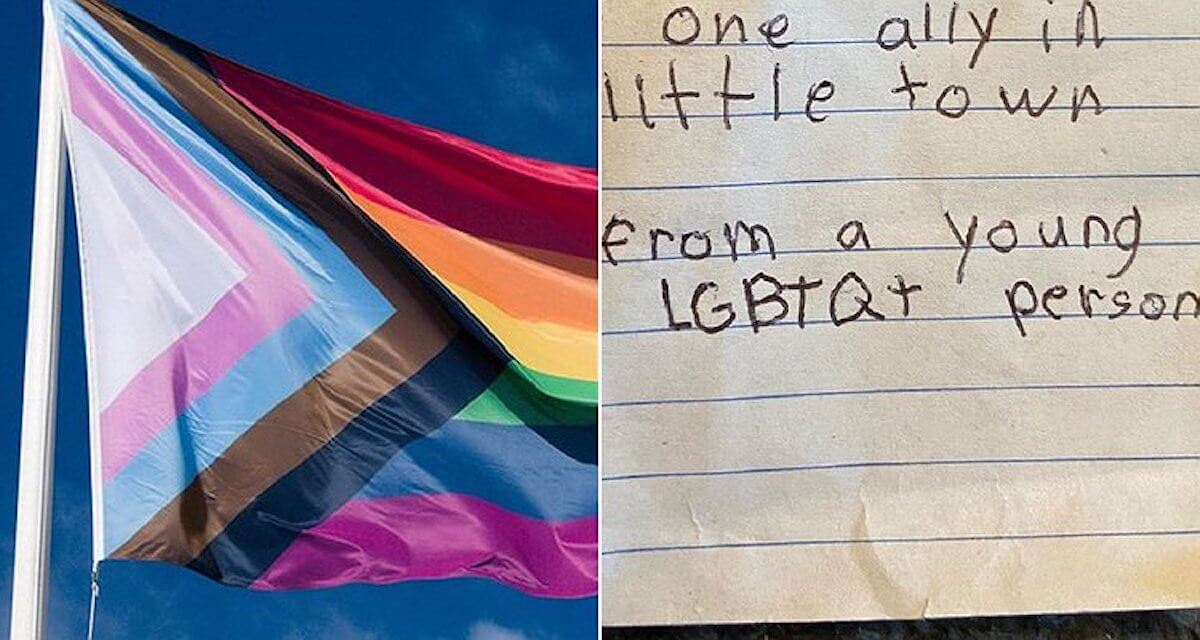 Bimbo scrive a vicina di casa con bandiera rainbow: “Sono felice che ci sia un’alleata in questa piccola città”