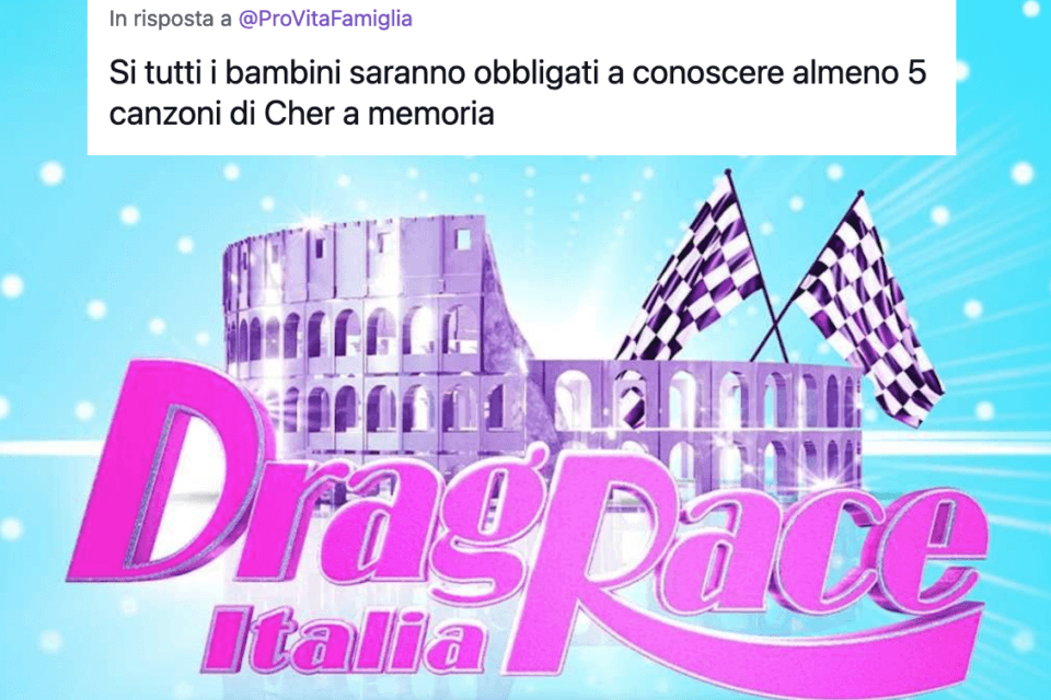 Pro Vita incrocia DDL Zan e Drag Race Italia: “Sono questi i contenuti che vorrebbero imporre nelle scuole?”