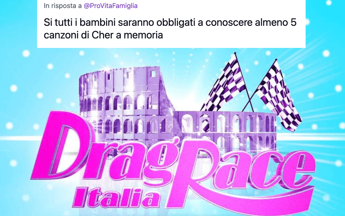 Pro Vita incrocia DDL Zan e Drag Race Italia: “Sono questi i contenuti che vorrebbero imporre nelle scuole?”