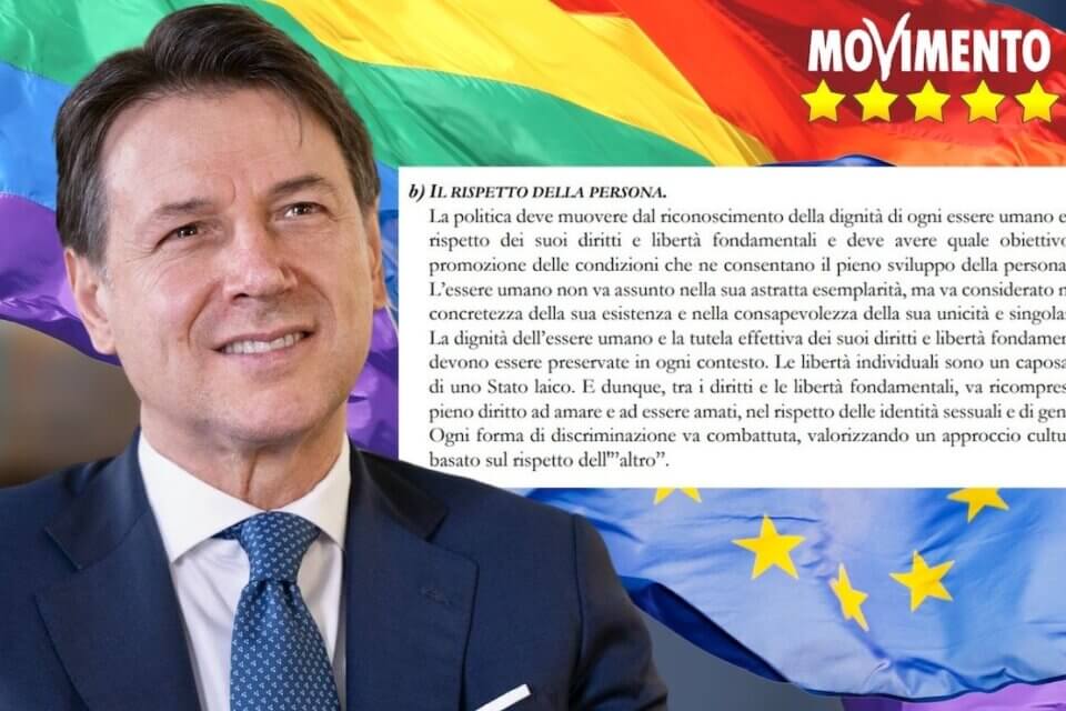 Dal voltafaccia sulle unioni civili al DDL Zan, come (e se) è cambiato il Movimento 5 Stelle dinanzi ai diritti LGBT - Giuseppe Conte - Gay.it