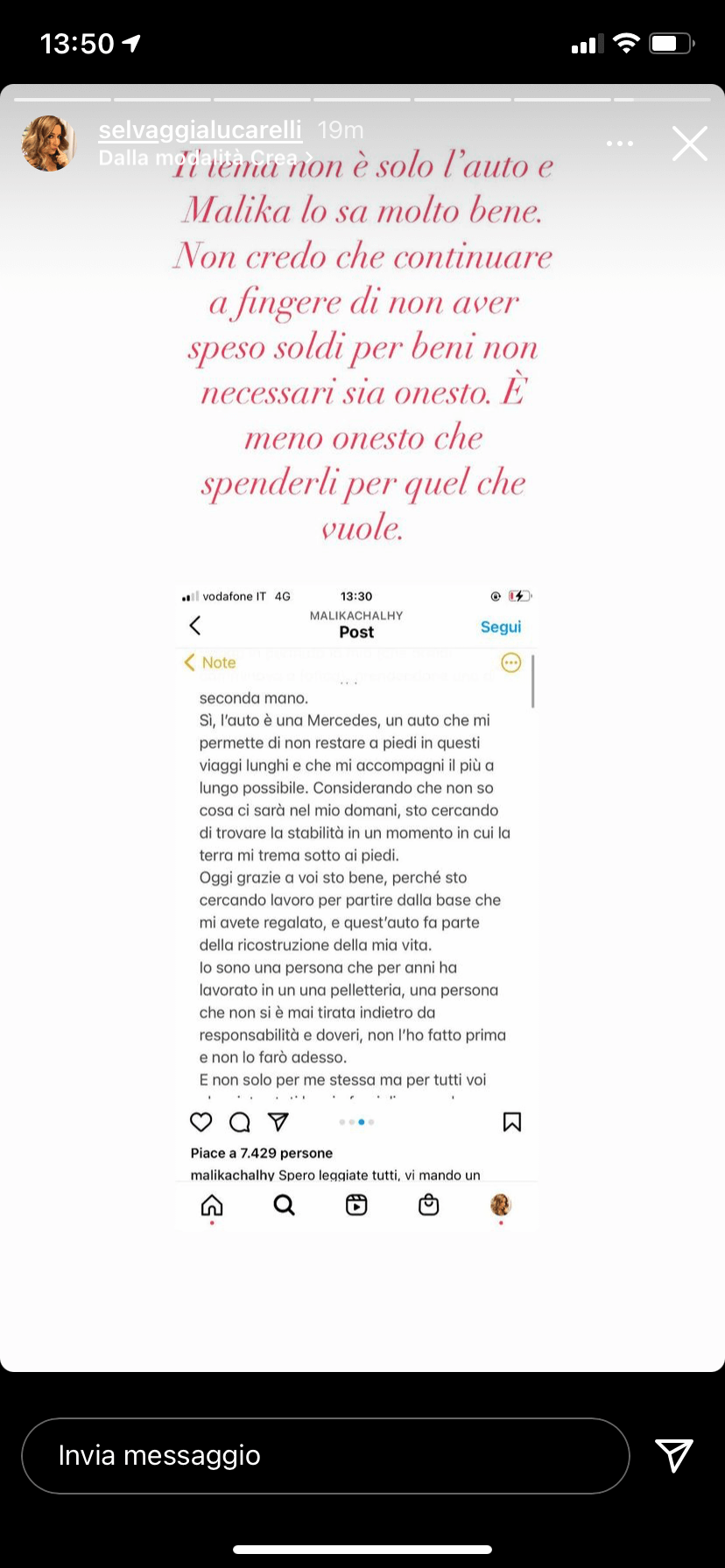 Malika dopo la bufera social per la Classe A: "Voglio che sappiate dove finiscono le donazioni". Ma la polemica continua - IMG 7146 - Gay.it