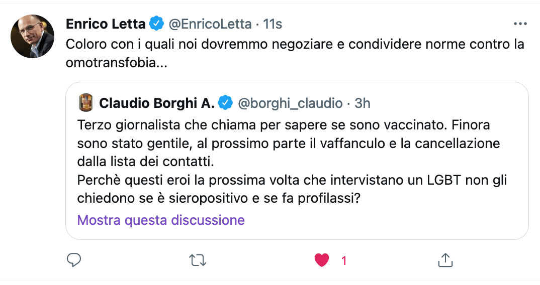Borghi, il leghista senza vergogna: "Basta chiedermi se sono vaccinato. Chiedete agli LGBT se hanno l'HIV" - Letta Boghi - Gay.it