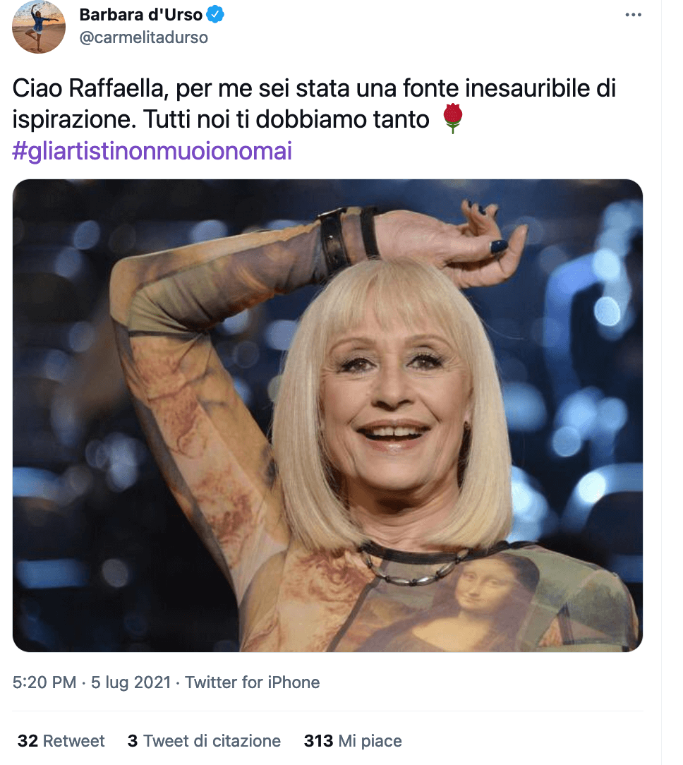 Tutti ricordano e celebrano Raffaella Carrà