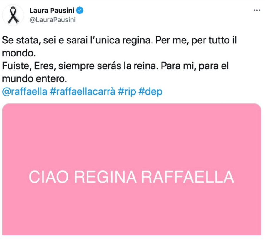 Tutti ricordano e celebrano Raffaella Carrà
