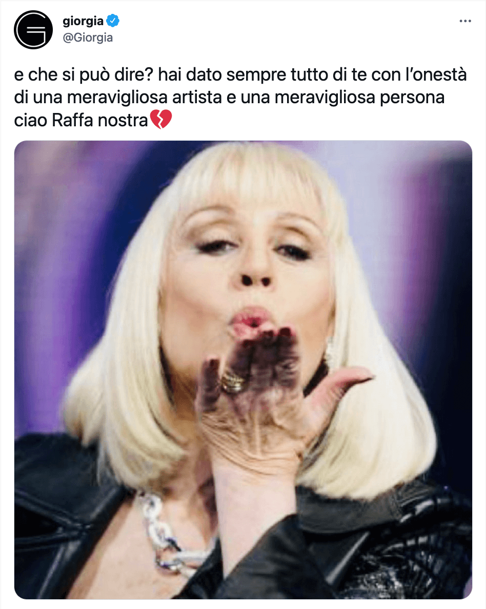 Tutti ricordano e celebrano Raffaella Carrà