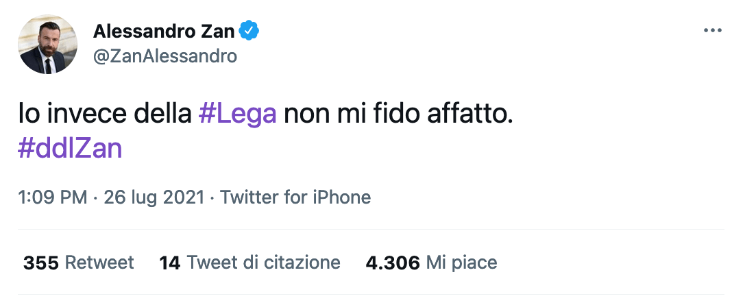 DDL Zan, Italia Viva tende la mano a Salvini e chiede voto in Senato prima delle ferie - Schermata 2021 07 28 alle 09.56.06 - Gay.it