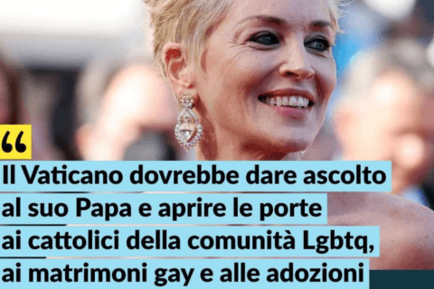 Sharon Stone al Vaticano: "Dica sì ai matrimoni gay, la chiesa apra le porte ai cattolici della comunità LGBT" - Sharon Stone - Gay.it