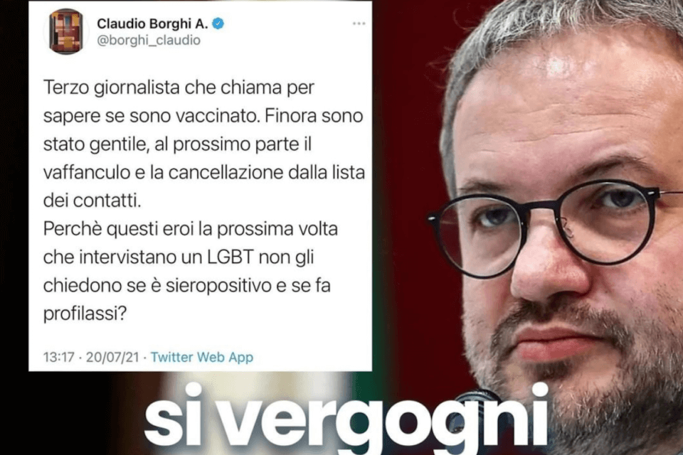 #HIVpass, l'indecente hashtag in difesa del leghista Borghi è uno tsunami di omofobia e disinformazione - borghi - Gay.it