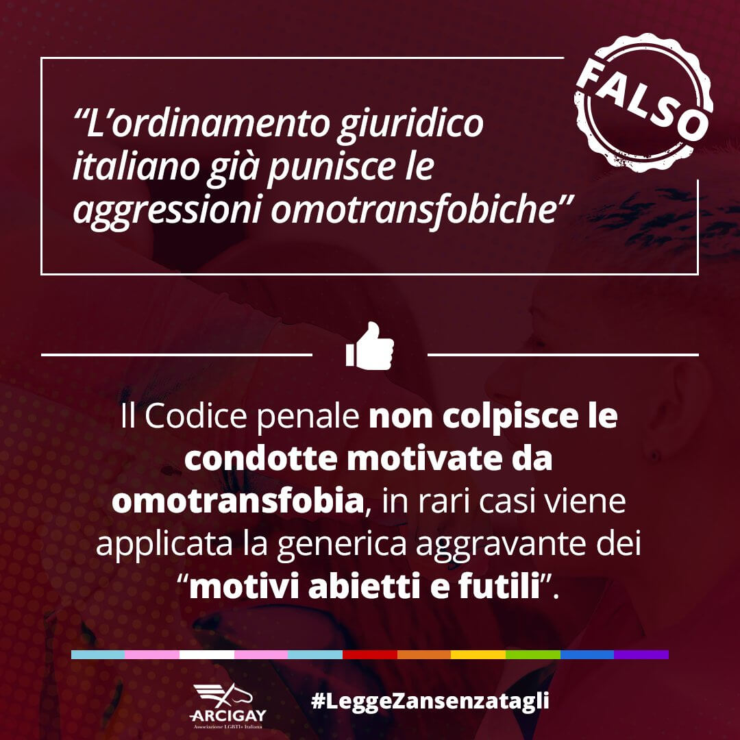 #LeggeZansenzatagli, Arcigay si rivolge ai senatori con una campagna che smonta le fake news sul DDL - campagna Arcigay rivolta ai senatori che smonta le fake news sul DDL 5 - Gay.it