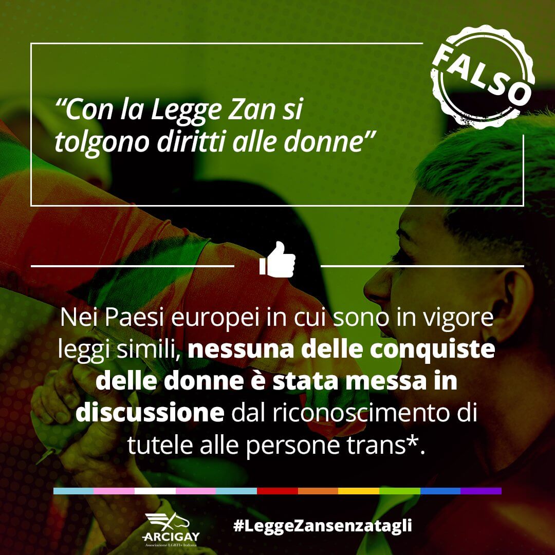#LeggeZansenzatagli, Arcigay si rivolge ai senatori con una campagna che smonta le fake news sul DDL - campagna Arcigay rivolta ai senatori che smonta le fake news sul DDL - Gay.it