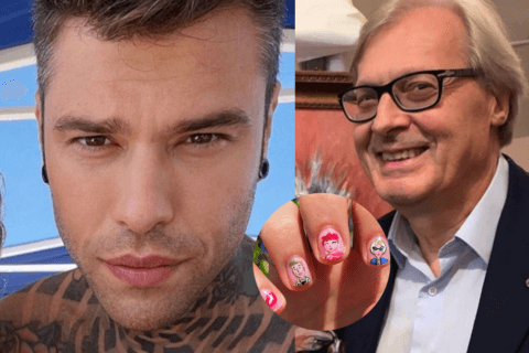 Vittorio Sgarbi vs. Fedez: “Sulle unghie lo smalto, nel cervello la ruggine”. Il rapper replica - Fedez - Gay.it
