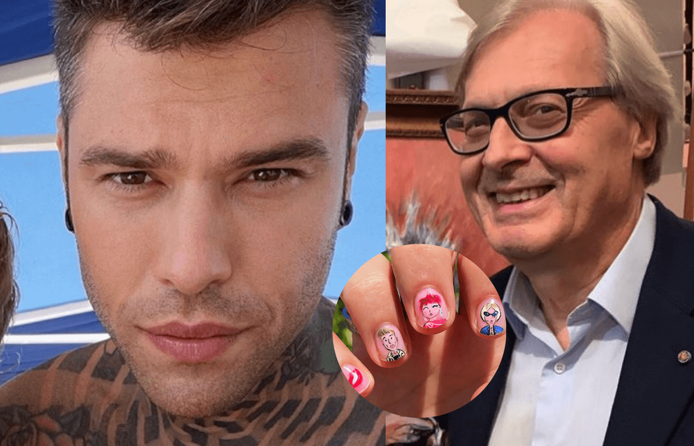 Vittorio Sgarbi vs. Fedez: “Sulle unghie lo smalto, nel cervello la ruggine”. Il rapper replica