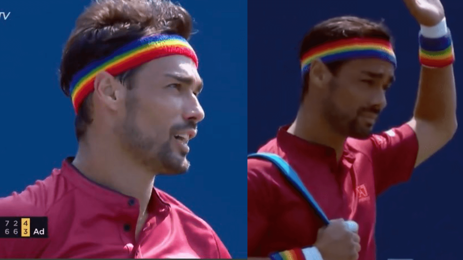 Fabio Fognini, i polsini arcobaleno e quel rainbow-washing all’odore di sudore
