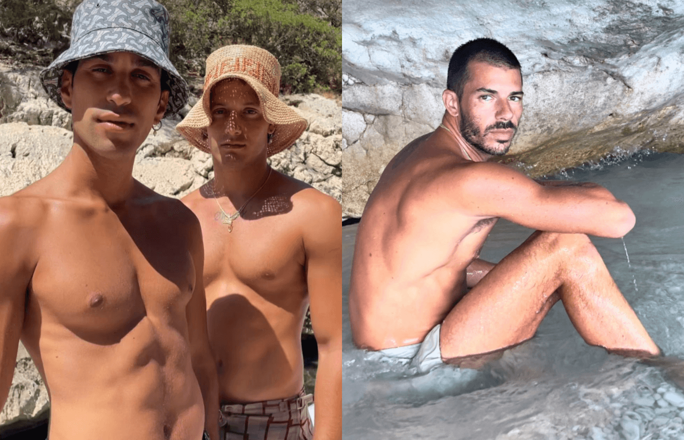 Mahmood, Gabriele Esposito e il fidanzato Andrea Pappalettera: vacanze social in Sardegna (FOTO)