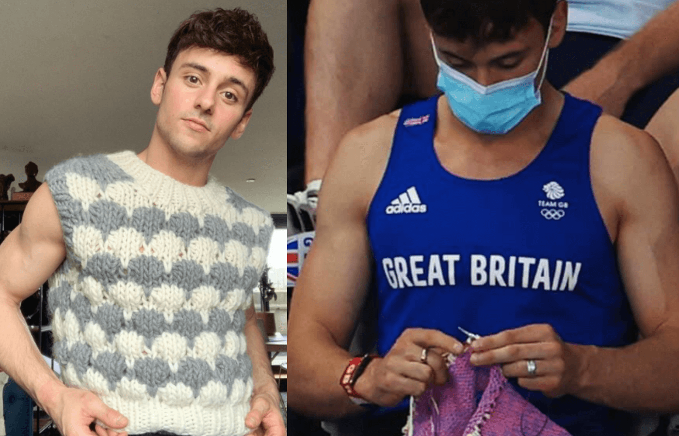 Tom Daley, tutti pazzi per i ferri: dagli spalti di Tokyo 2020 alle passerelle, è knitwear-mania