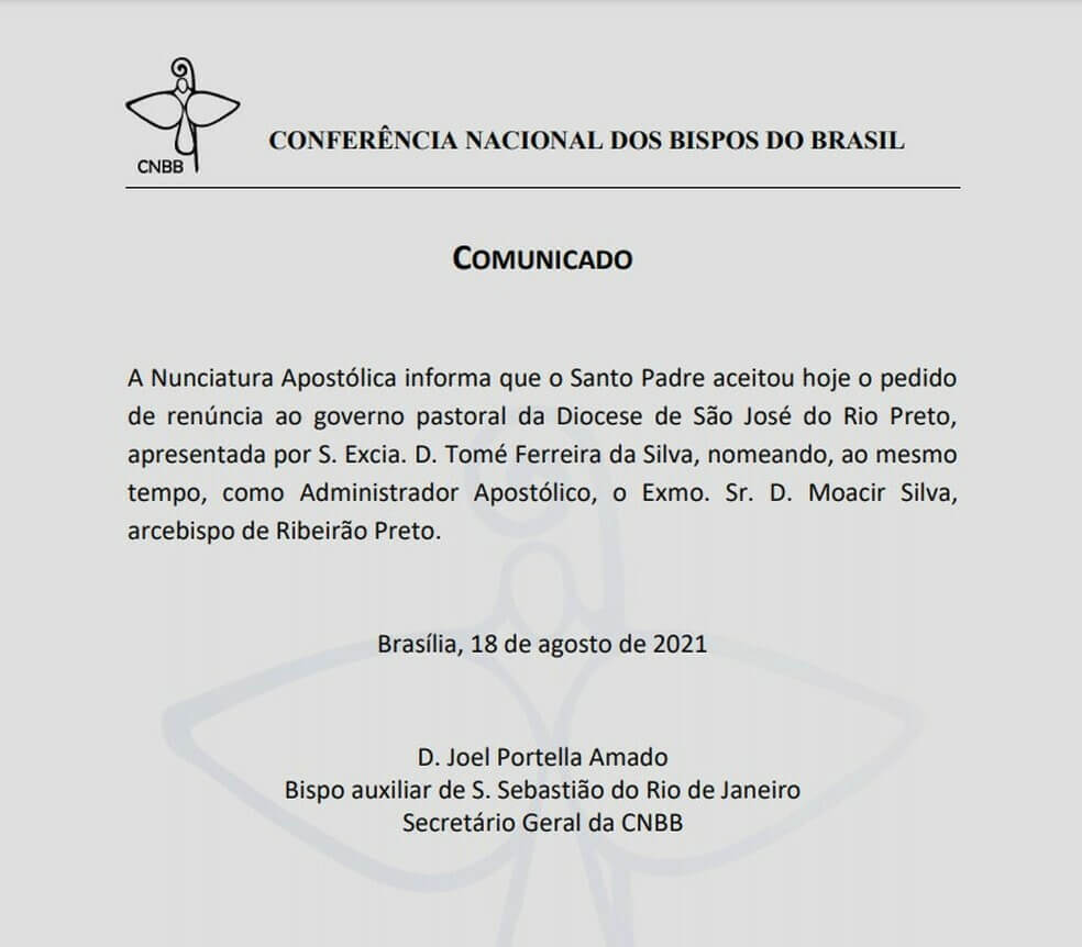 Vescovo nudo in videochiamata con un altro uomo, il Papa rimuove Tomé Ferreira da Silva - Tomé Ferreira da Silva - Gay.it