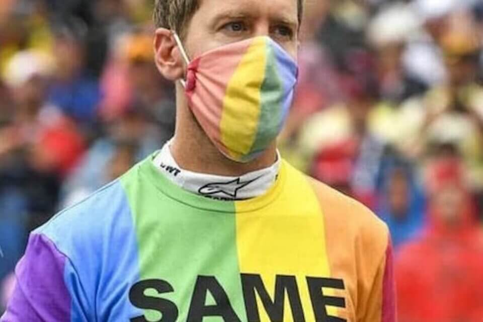 Ungheria Formula 1, Vettel: “Felice se mi squalificano per aver indossato una maglia arcobaleno” - Vettel - Gay.it