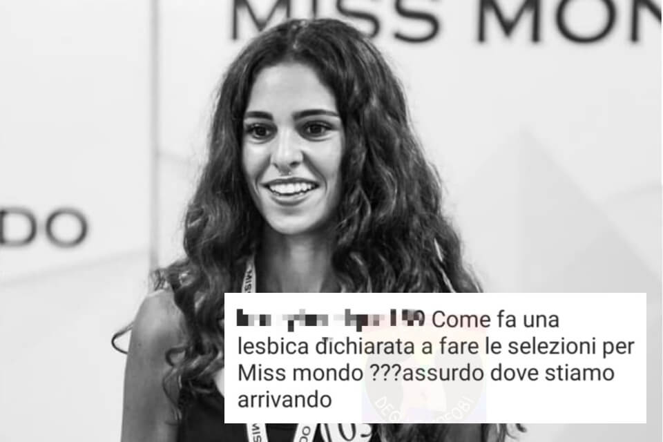 Erika Mattina in finale a Miss Mondo Italia, pioggia di commenti omofobi: “Passata solo perché sei lesbica”