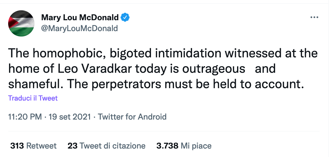 Leo Varadkar, proteste dei No Vax e insulti omofobi davanti l'abitazione del vice premier irlandese - Leo Varadkar - Gay.it