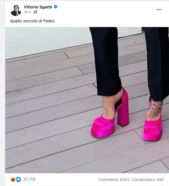 vittorio sgarbi fedez ferragni