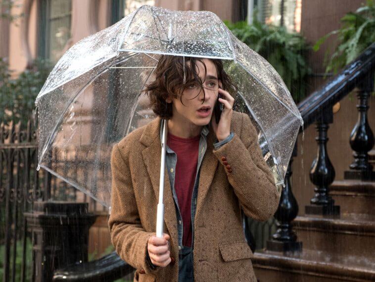 Timothée Chalamet a Venezia 78: Da Guadagnino a Dune, Elio alla conquista di Hollywood - a rainy day in new york timothee chalamet 758x569 1 - Gay.it