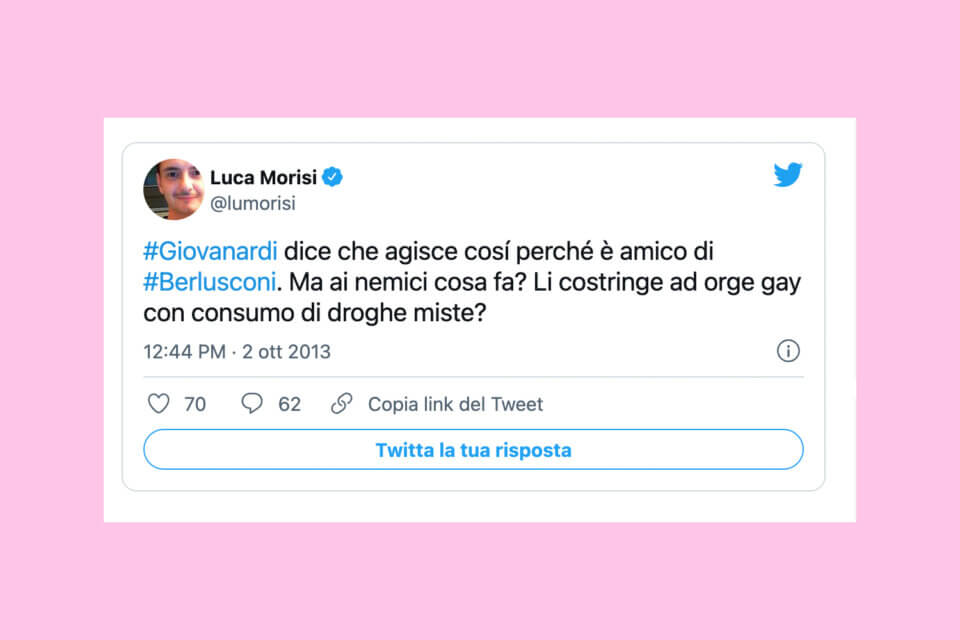 Quando Luca Morisi invocava le orge gay con consumo di droga come un insulto