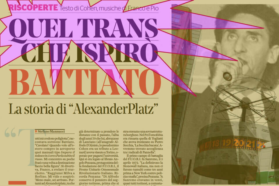 "Quel trans che ispirò Battiato", Valérie Taccarelli condanna il misgendering sul Fatto Quotidiano - AlexandrPlatzGayit - Gay.it