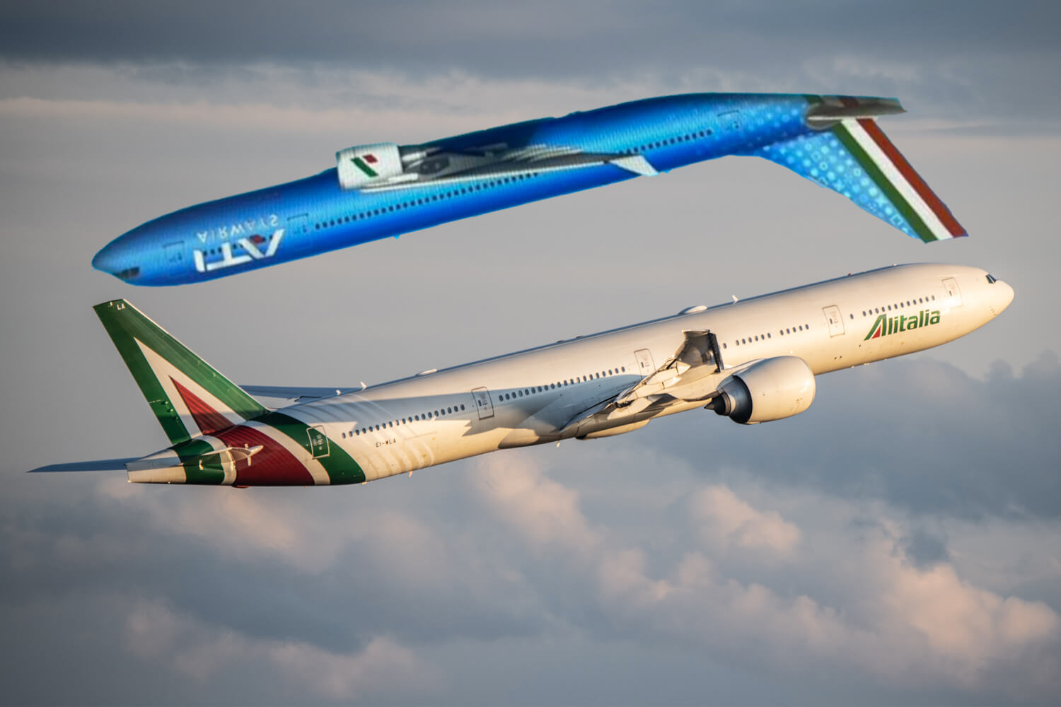 Ita Airways è la nuova Alitalia, logo orrendo, aerei azzurri stile Canale 5