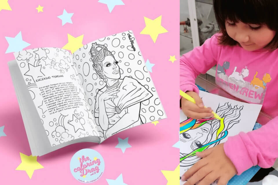 Il quaderno per bambinə con Drag Queen e Drag King da colorare - coloringDragQueenGayit - Gay.it