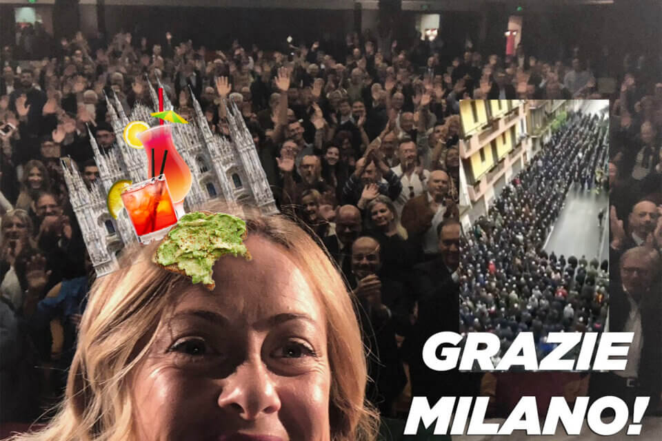 Qui Milano cuore nero, all’aperitivo fingiamo che i camerata di Giorgia Meloni non esistano