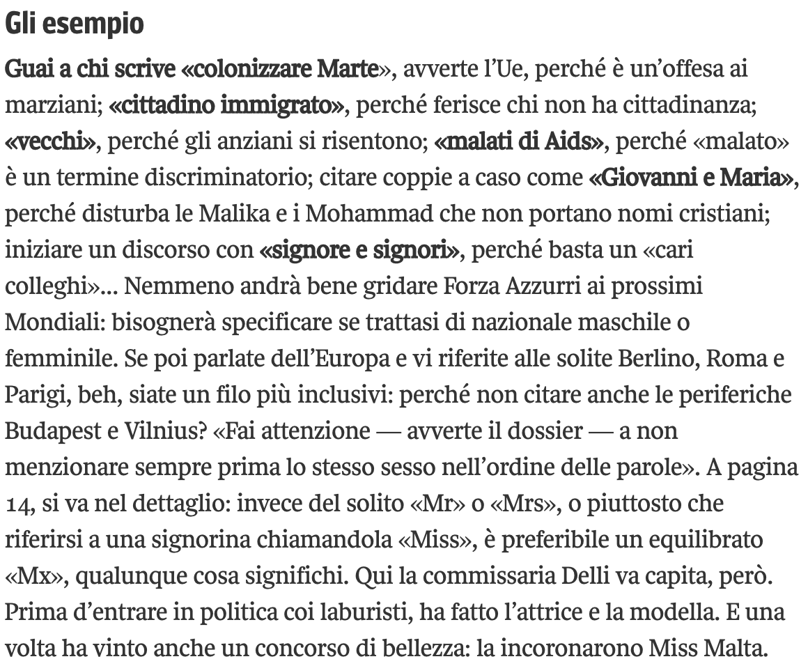 Linguaggio inclusivo, la Commissione Europea sconsiglia riferimenti a genere e religioni e chiede rispetto per i disabili - Schermata 2021 11 30 alle 01.18.04 - Gay.it