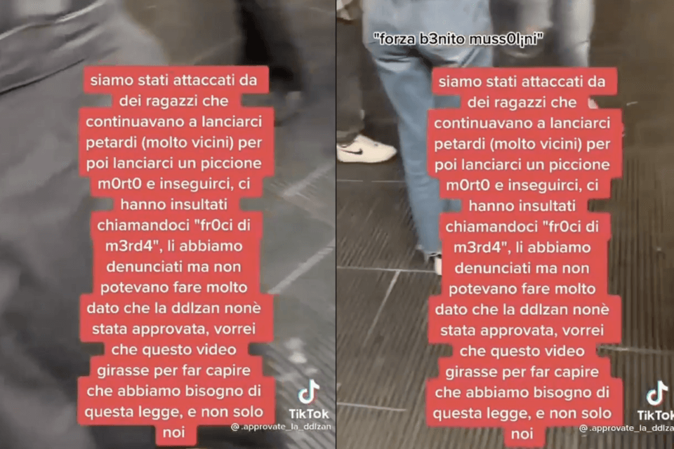 Ferrara, omofobia in pieno centro: “Fr*ci di merd*, Mussolini vi brucerebbe tutti” – VIDEO