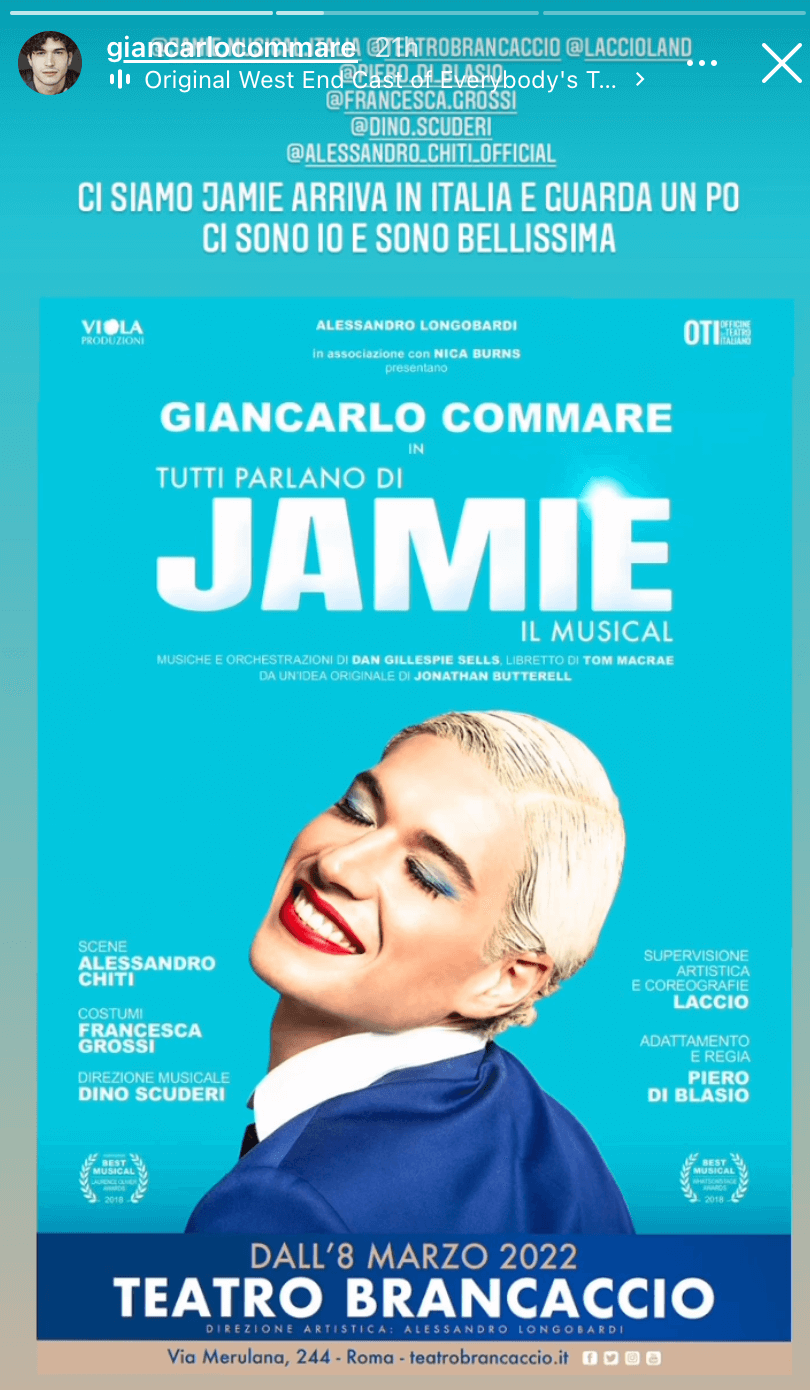 Giancarlo Commare protagonista di Tutti parlano di Jamie a teatro - Giancarlo Commare protagonista di Tutti parlano di Jamie - Gay.it