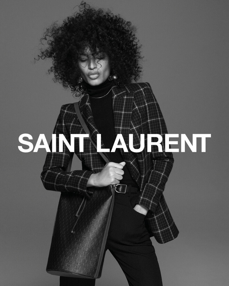 Indya Moore trans model pose Saint Laurent fall 2021 campaign