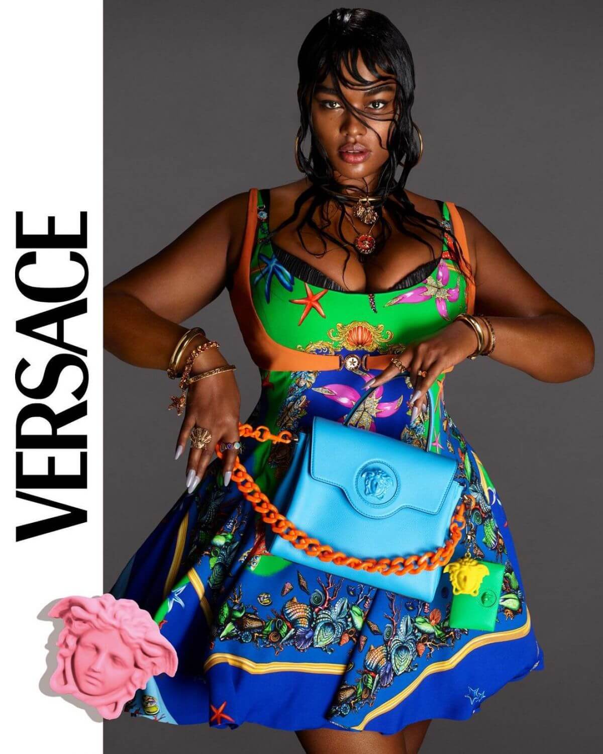 Precious Lee Versace modella plus size black