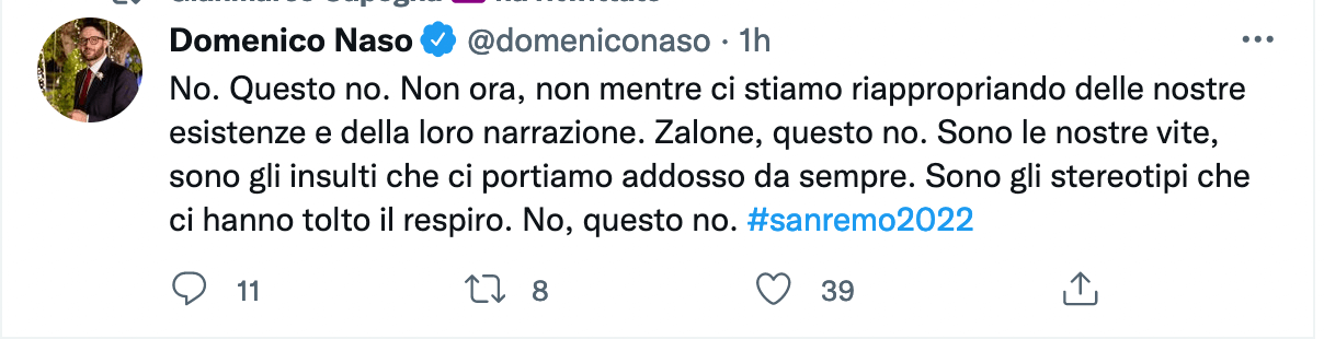 Checco Zalone caos a Sanremo 2022