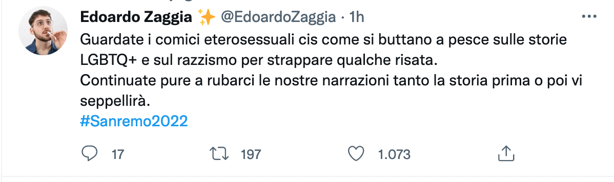 Checco Zalone caos a Sanremo 2022